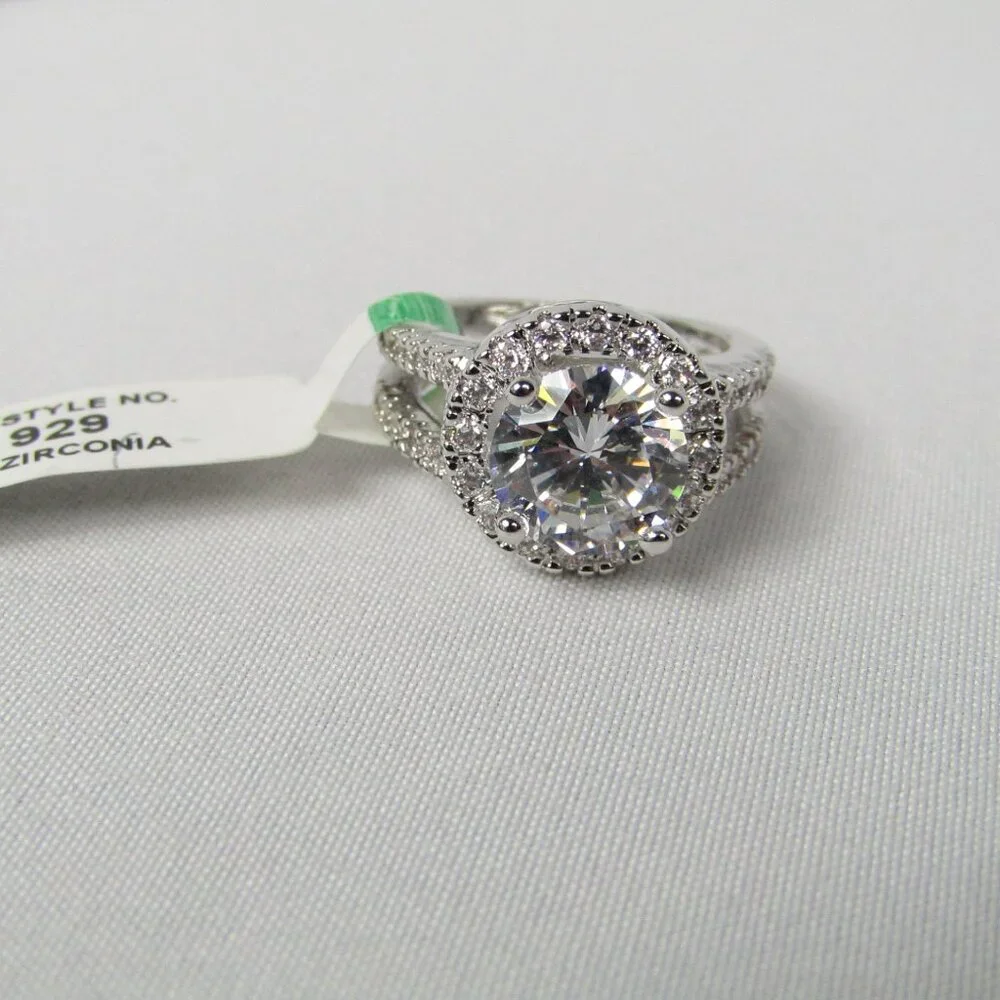 Stainless Steel | Cubic Zirconia | Women's Size 5 | Band | New - Picture 2 of 4